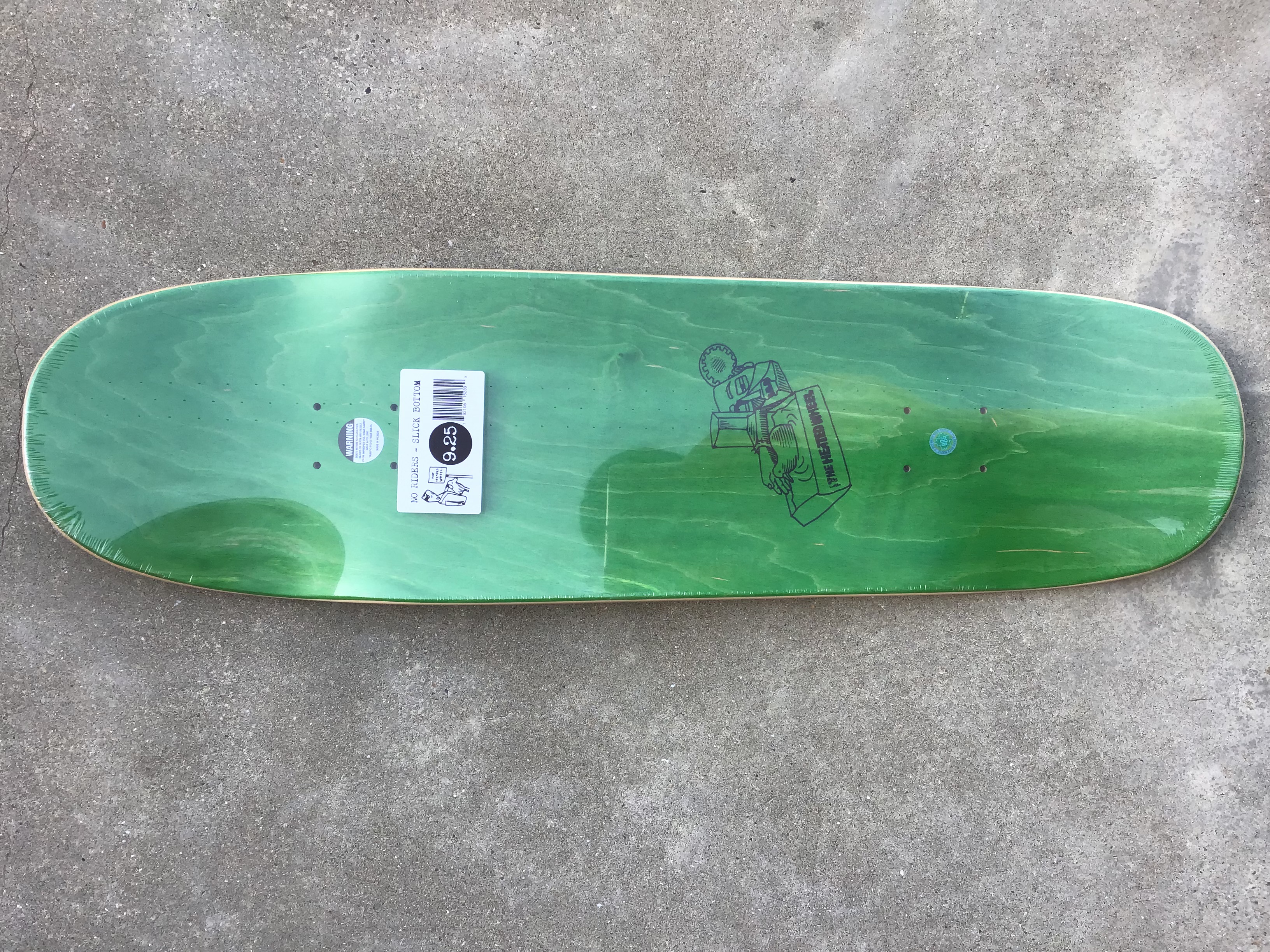 THE HEATED WHEEL NO RIDERS SLICK SHAPED DECK 9.25インチ スケート